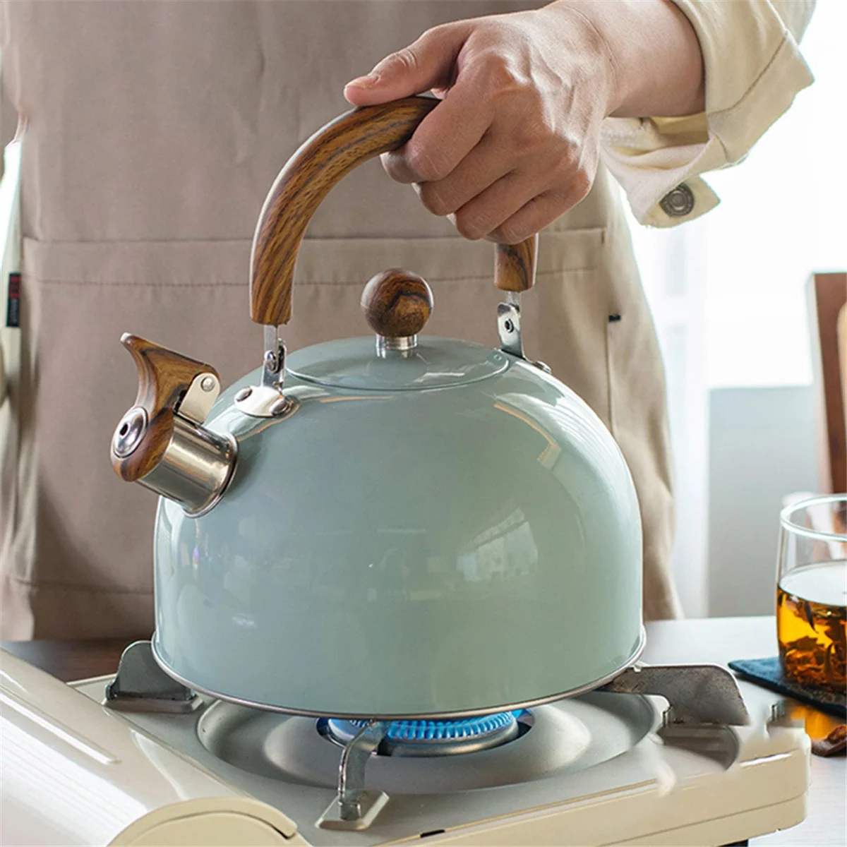 صافرة غلاية 3L لتر الفولاذ المقاوم للصدأ صافرة غلاية سميكة غلاية الغاز التعريفي طباخ غلاية عالمية صافرة غلاية