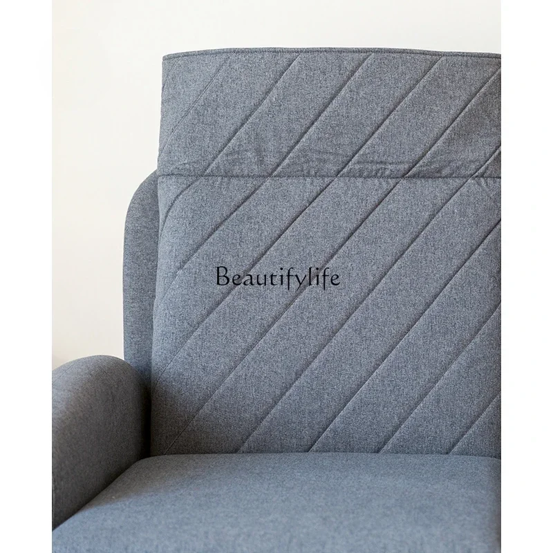 Z.Single Sofa Nordic Small Apartment Solid Wood Living Room Removable and Washable Fabric Sofa