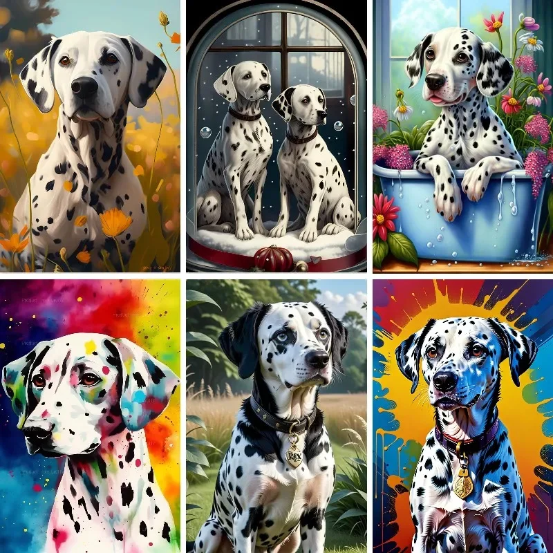 Diamond Embroidery Dalmatians Rhinestone Pictures Diamond Painting Animal  Spotted Dog Cross Stitch Kits New Arrivals Wall Decor