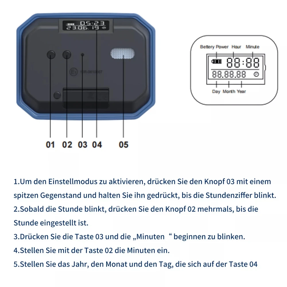 Car Compact Modern Digital Parking Timer Electronic Parking Timer Automatic Time Adjustment Car Interior Decor Accessories