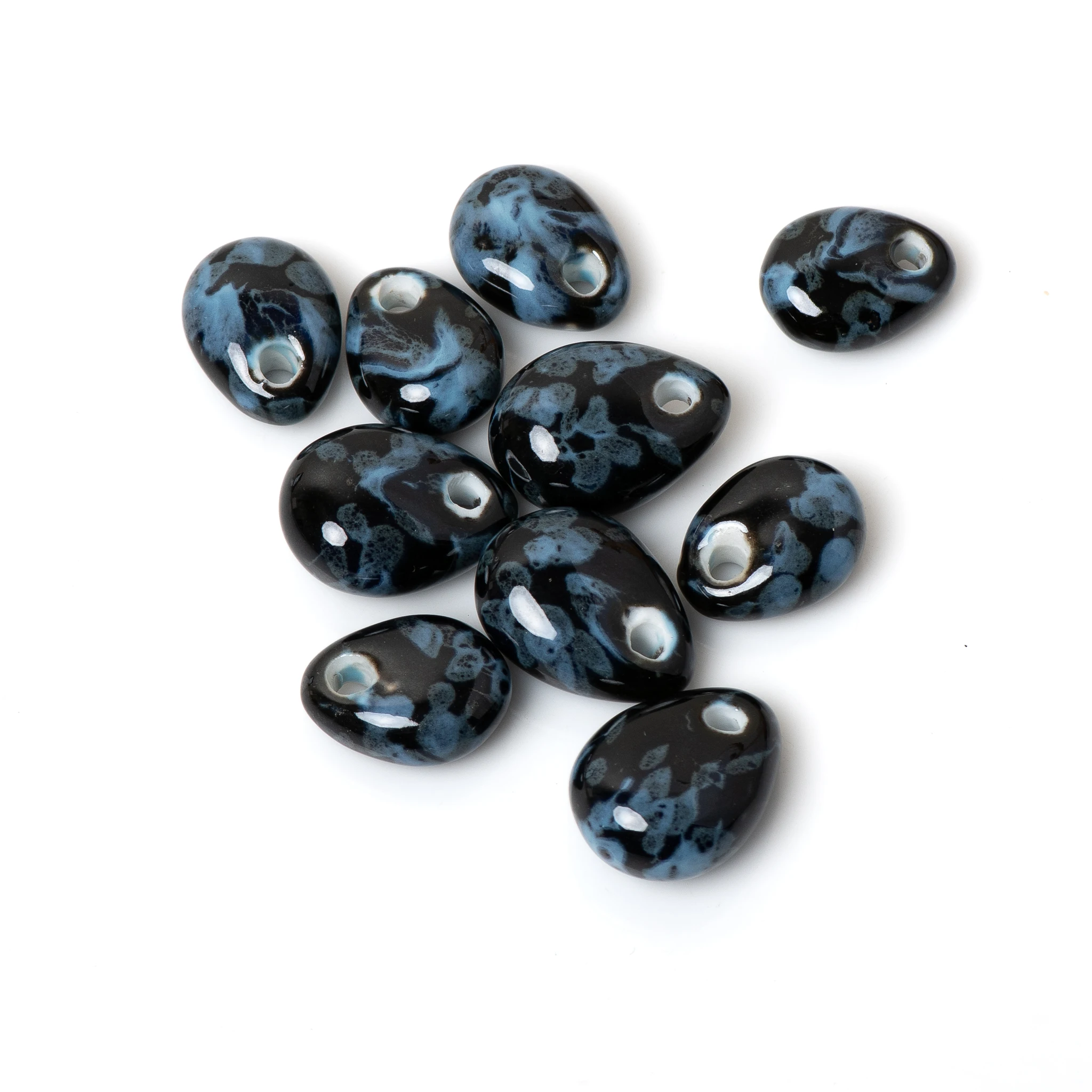 2pcs drop Shape Ceramic Beads for DIY Jewelry Making Large Hole Beads  DIY Jewelry Making Accessories Bracelet Necklace Crafting