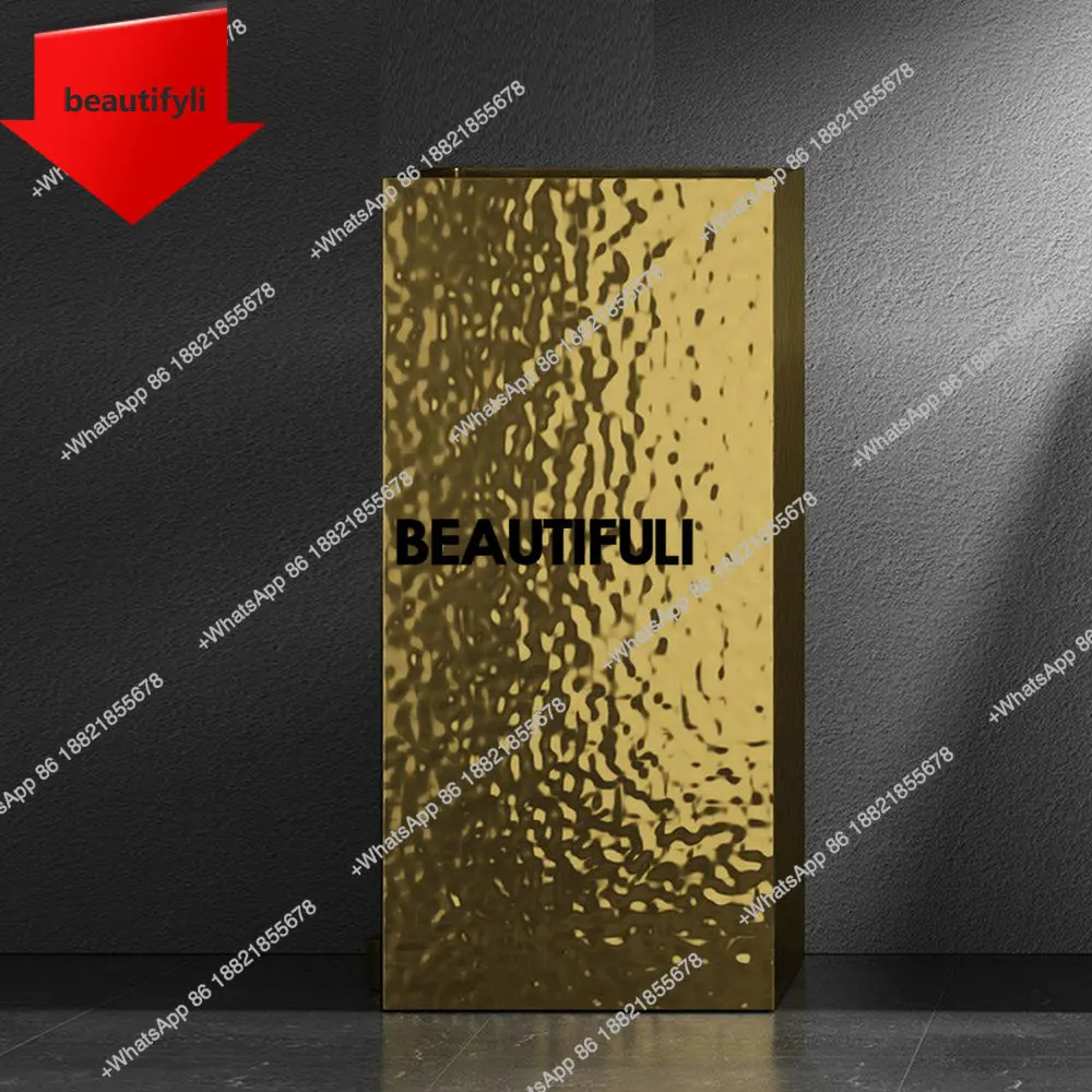 

a44 Колонная раковина из нержавеющей стали с волнистой водой, креативная персонализированная колонна, встроенная напольная раковина