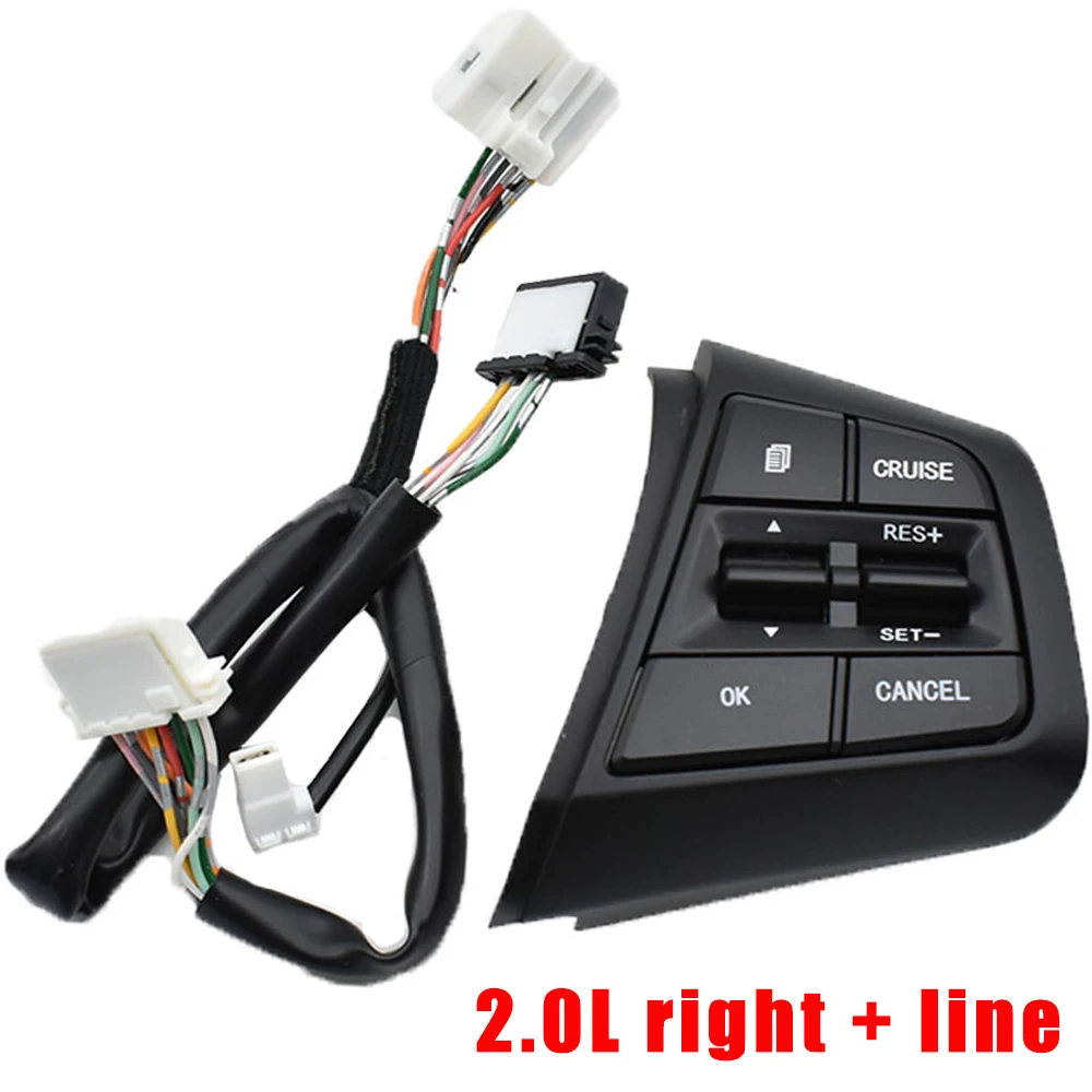 For Hyundai ix25 (Creta) 1.6L 2.0L 2015-2019 Car Steering Wheel Cruise Control Buttons Remote Control Volume Button With Cables