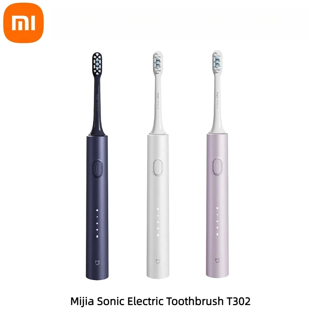 

Used Xiaomi Mijia Sonic Electric Toothbrush T302 IPX8 Waterproof Wireless Charging 4 Brush Heads Sonic Electronic Tooth Brus