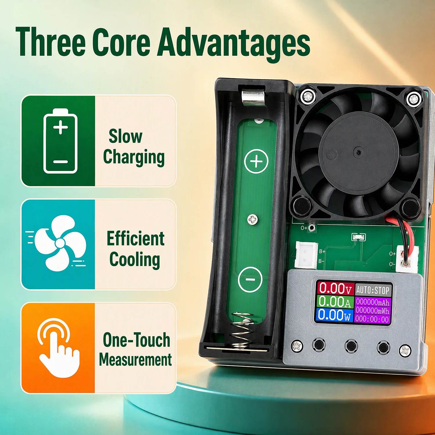 1-Channel 18650 Lithium Battery Capacity Tester MAh MWh Capacity Division Internal Resistance Measuring Module Type-C Tester
