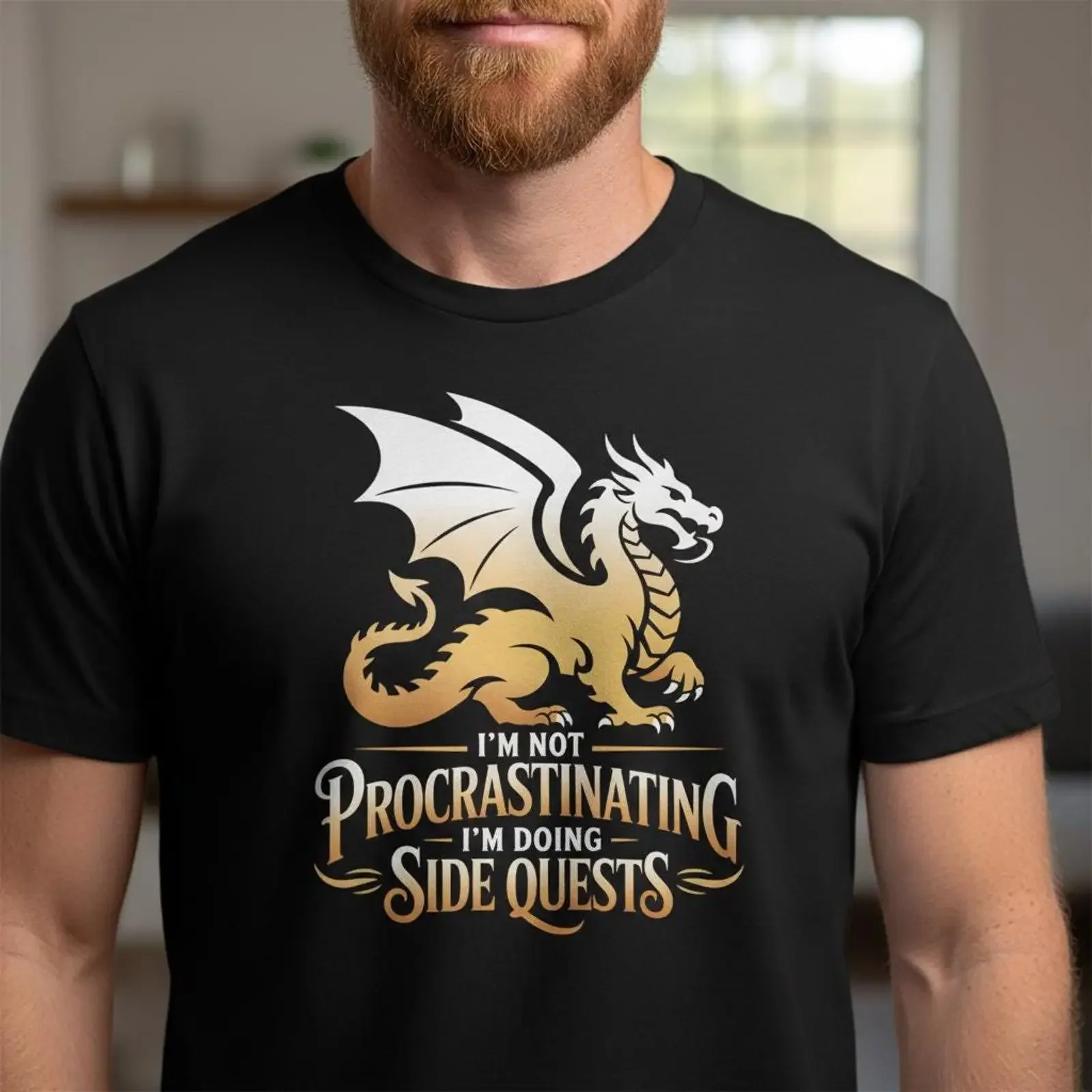 Side Quests T Shirt Funny Gamer RPG vintage Washed Stylish Unisex fashion streetwear homme Versatile Comfortable graphic Casual