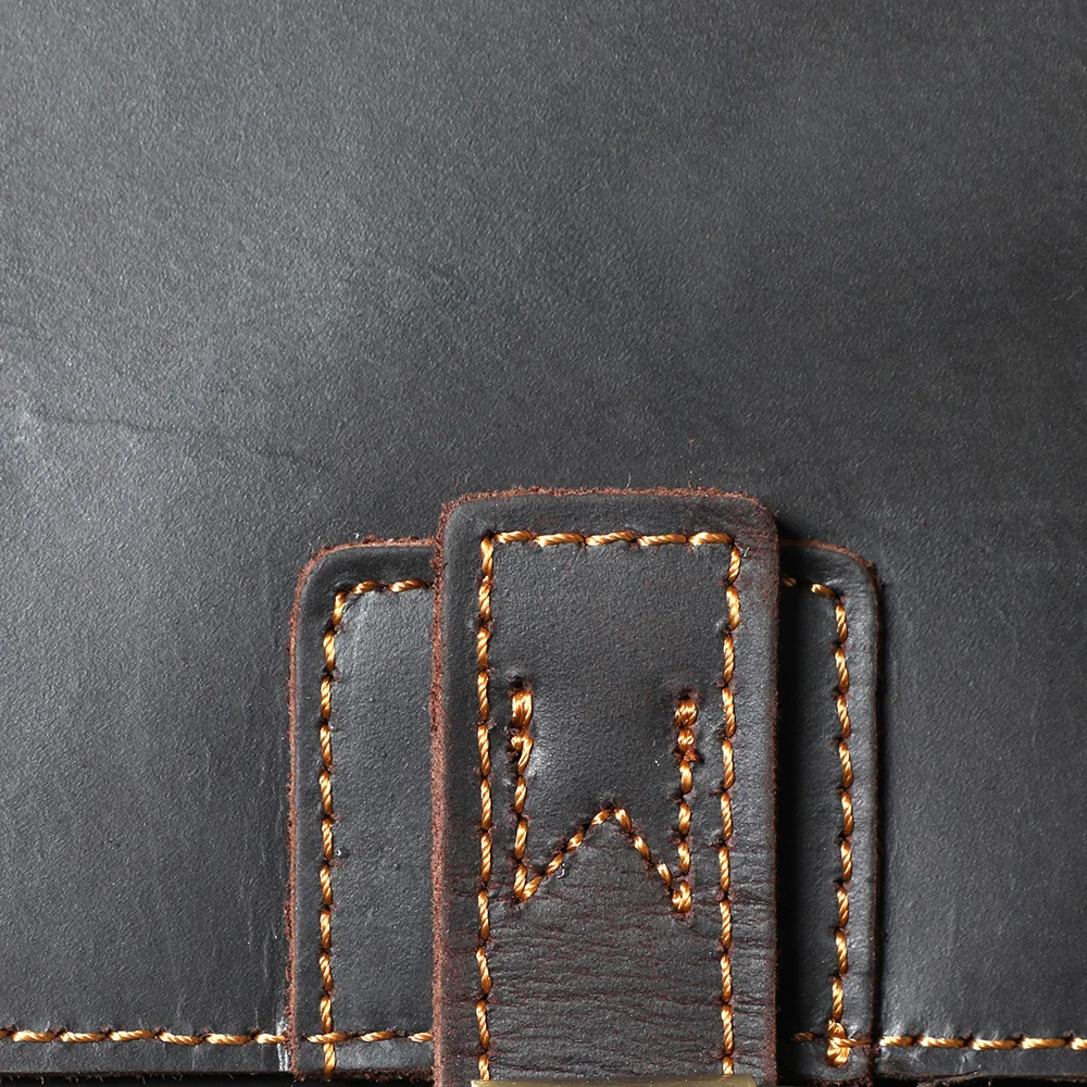 S.WORKER Retro Vollnarbenleder-Handtasche für Herren | Klassische Business-Aktentasche – Detail 15