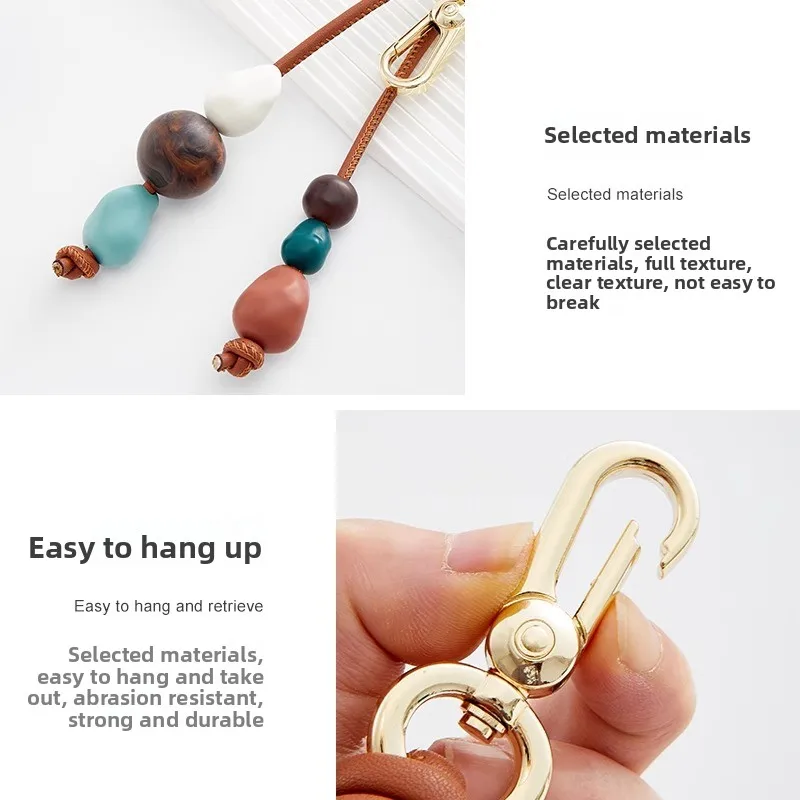 Ceramic bead shoulder strap for xtra fashion without punching modified buckle women's bag decoration bag accessories