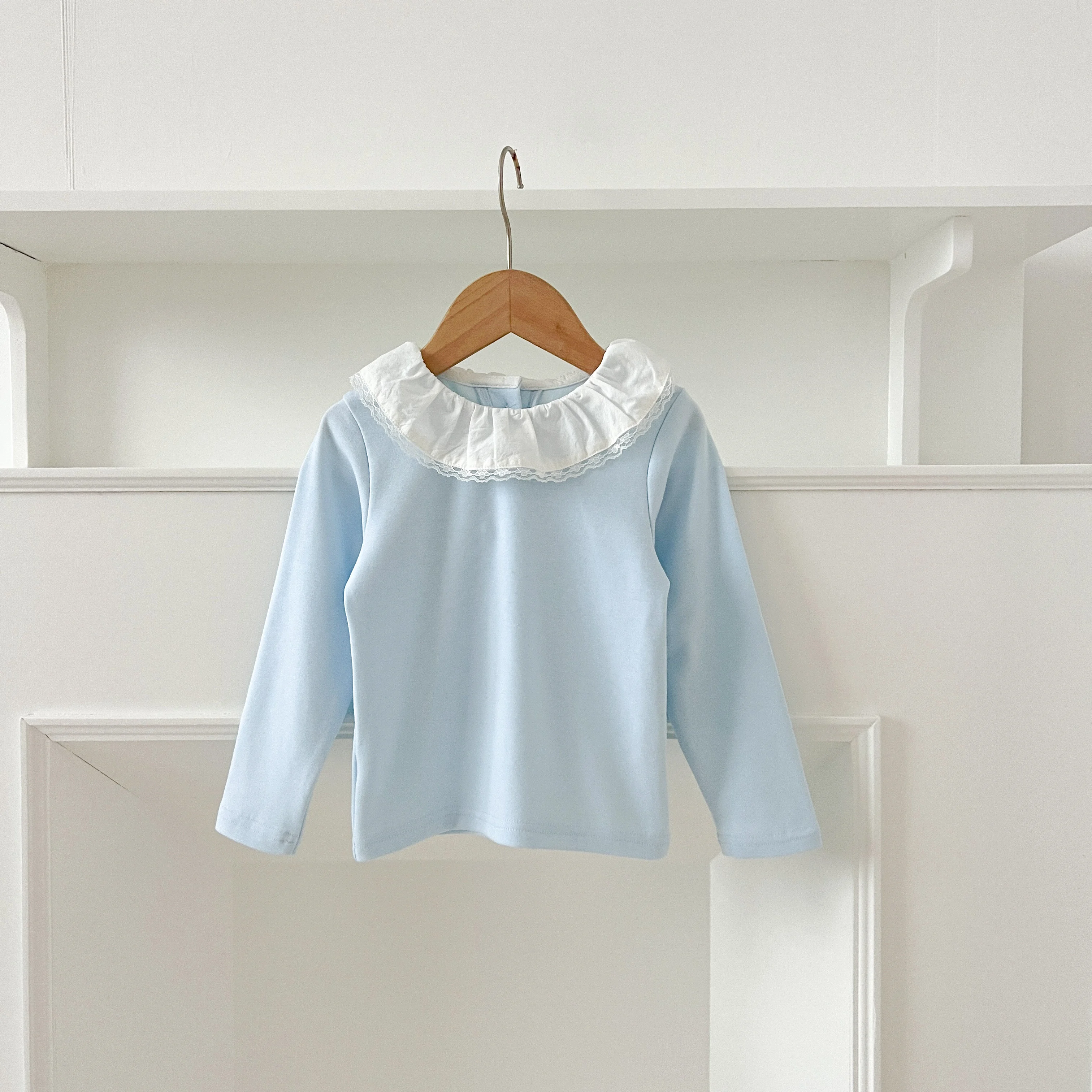 1-6Yrs Baby Kleidung Frühling Infant Mädchen Langarm T-shirts Spitze Lotus Kragen Prinzessin Kinder Bodenbildung Shirt Kleinkind Baumwolle Tops – Detail 18