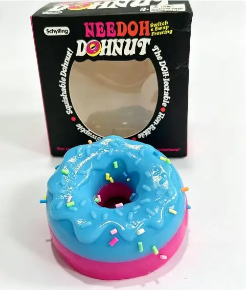 

New stock NeeDoh egg donut prank stress relief toy, soft rubber pressure toy, slow rebound pinching accessory, relaxing