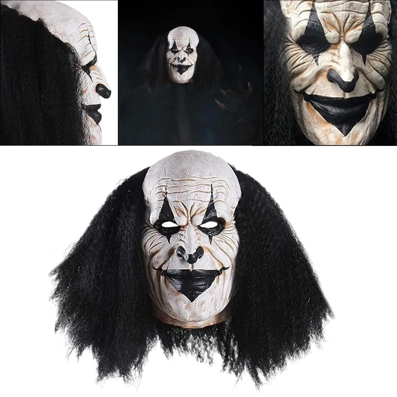 

Scary Adults Clown Mask Mens Full Face Mask for Adults Scary Monster for