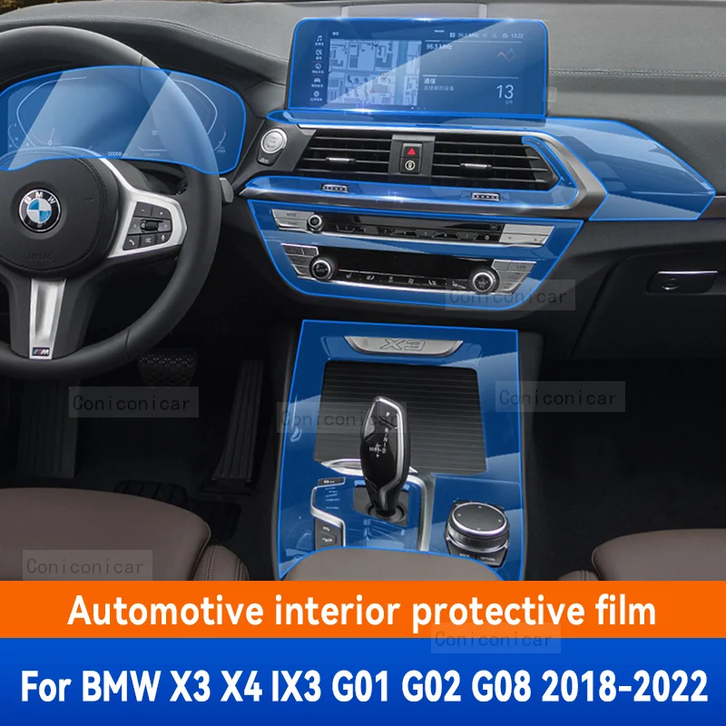 

For BMW X3 X4 IX3 G01 G02 G08 2018-2022 Car Gearbox Panel Film Dashboard Protective Sticker Interior Anti-Scratch Accessories