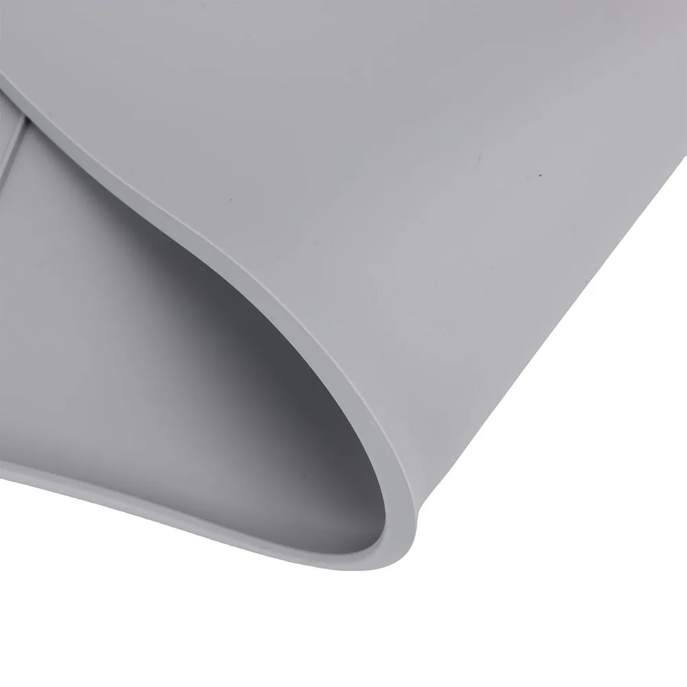 Silicone Material Coffee Machine Mat Raised Edges Gray Color Non Slip Mat 23.62x15.75 Inch Kitchen Counter Mat