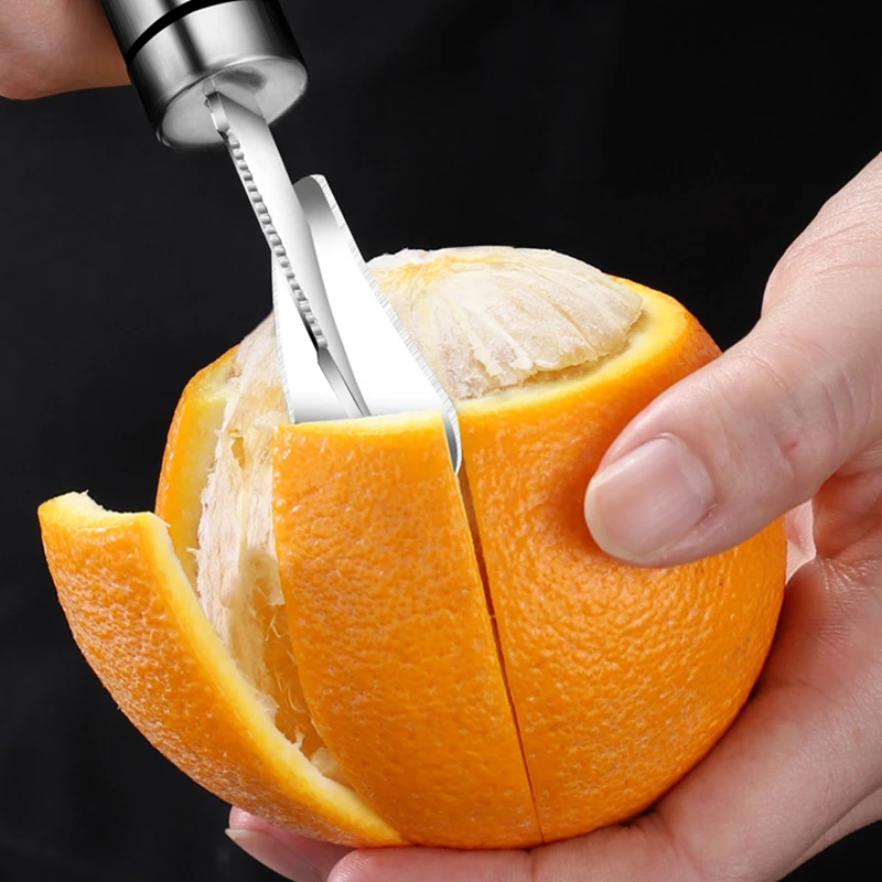 Stainless Steel Orange Grapefruit Peeler Practical Fruit Opener Skinning Knife Vegetables Peeling Cutter Kitchen Supplies