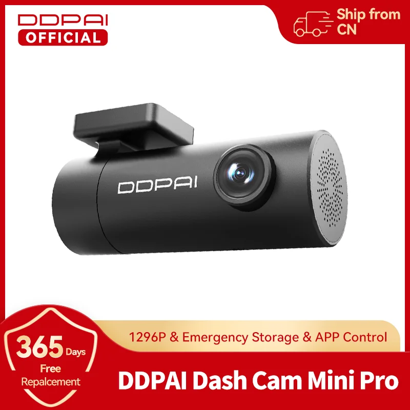 

DDPAI Dash Cam Mini Pro 1296P Wi-Fi Голосовое управление Автомобильный видеорегистратор Видеорегистратор Видеорегистратор ночного видения Регистратор 24H Монитор парковки