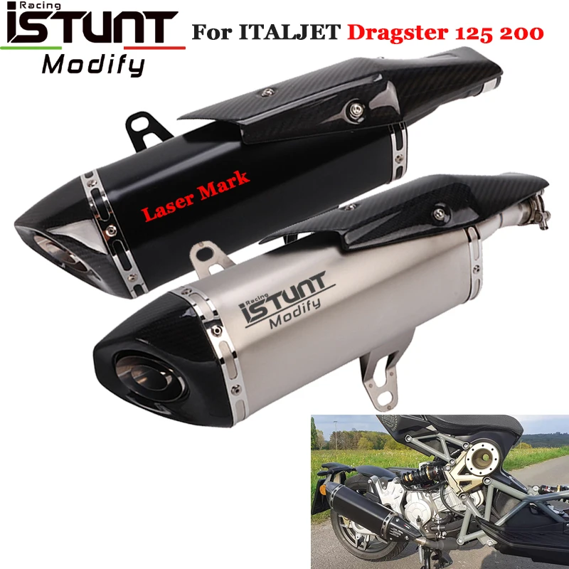 

Слипоны для ITALJET Dragster 125 200 Dragster200 2021 система выхлопных газов для мотоцикла скутера, Соединительная труба, углеродный глушитель DB Killer