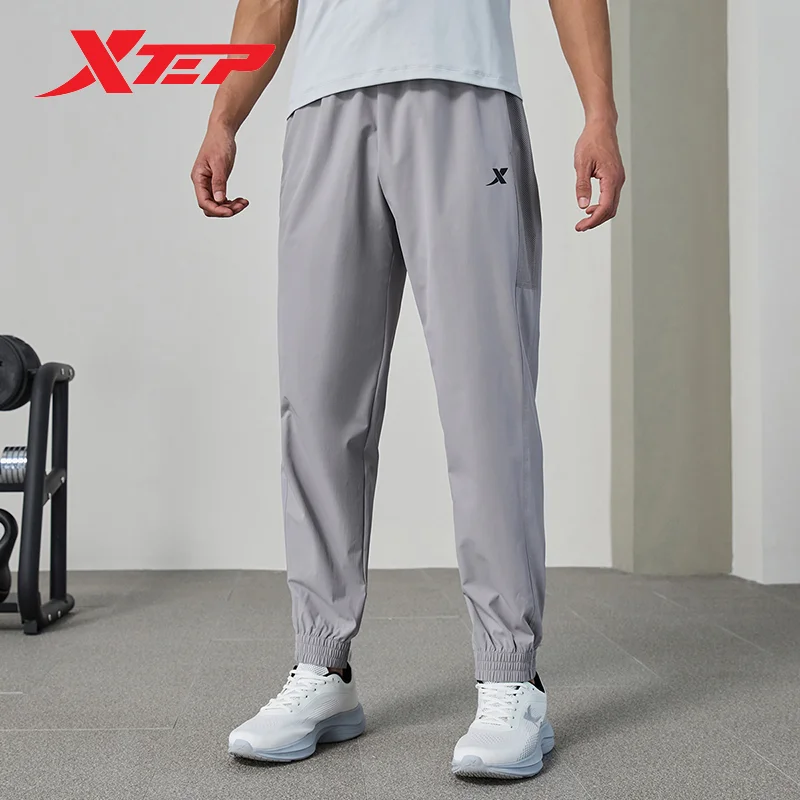 Xtep Woven Track Pants For Men 2024 Summer Comfortable Men\'s Sweatpants Sporty Training Breathable Outdoor Bottoms 876229980107