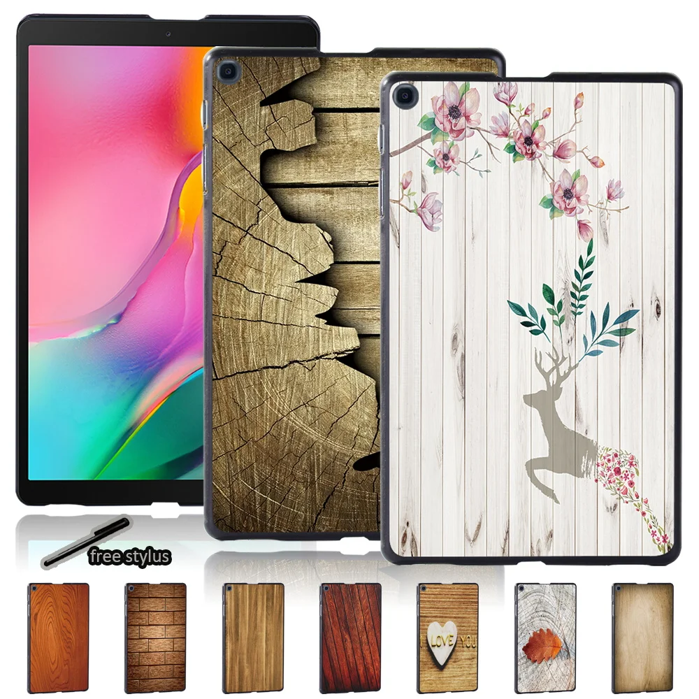 Tablet Hard Shell for Samsung Galaxy Tab S4 T830 T835/Tab S5e T720 T725/Tab S6 T860 T865 Anti-scratch Wood Series Back Case