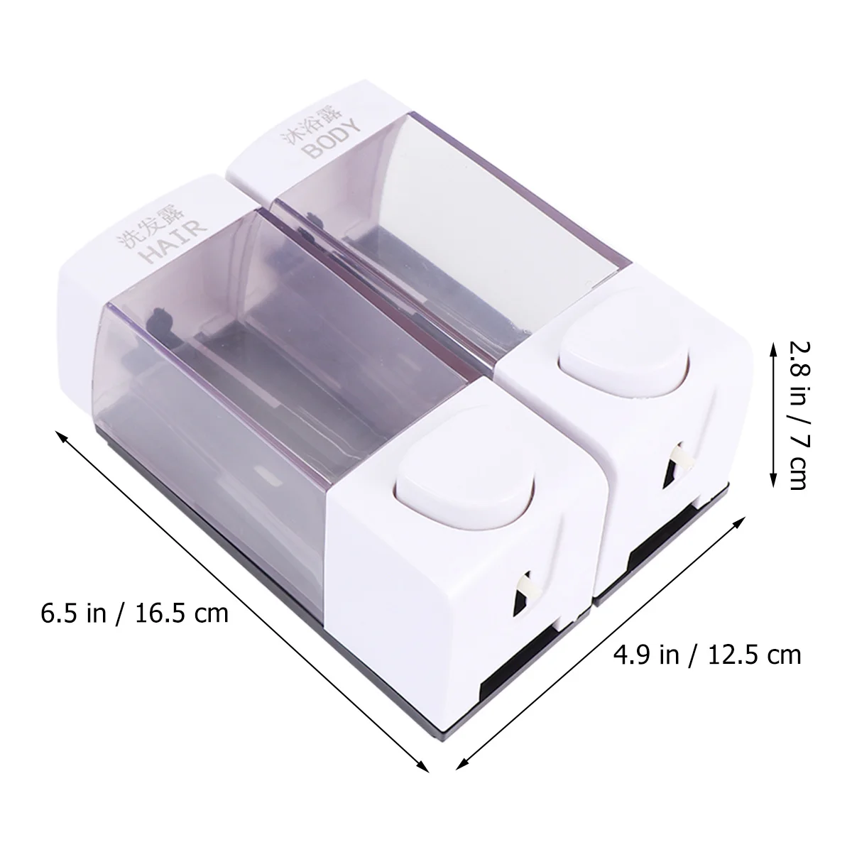 700 مللي زجاجة يد مثبتة على الحائط مضخة ناعمة تصميم مسطح شامبو غسول موزع الصابون الأبيض زجاجة يد