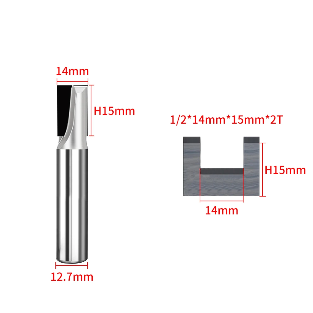 1 Pc Double-edged Diamond Straight PCD End Mill 2 Flutes Milling Cutter for CNC Router Machine Furniture Woodworking Tool