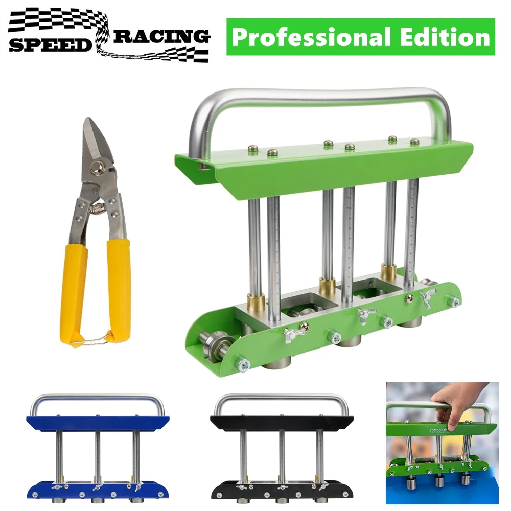 Professional Edition Metal 3-Station Edge Bead Roller Bending Tool for Making Rain Diverter & Folding Edges for Metal Roofs