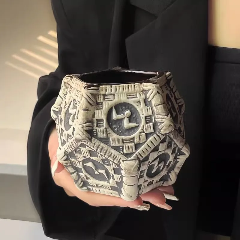 

450ml Hawaii Ceramic Tiki Mug Creative Cocktail Cup Easter Island Tiki Mugs Halloween Gift for Friends Bar Accessories