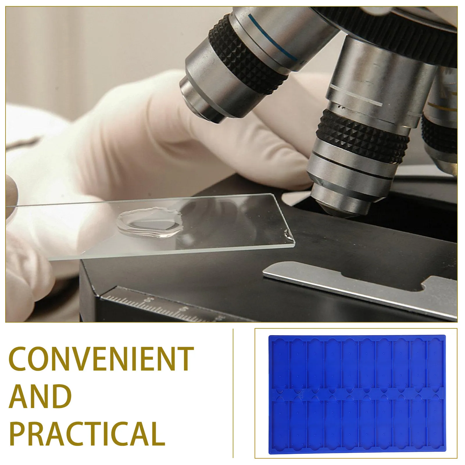 4Pcs Microscope Slide Holder Thickened 20 Slots Drying Board Lab Storage Rack Ventilated Design for Research Teaching