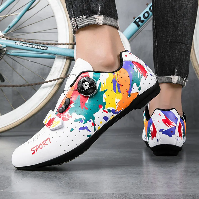 New Fashion Male Leisure Vacation Driving Shoes Cycling Sneakers Breathable Waterproof Cycling Shoes Road Bike Shoes