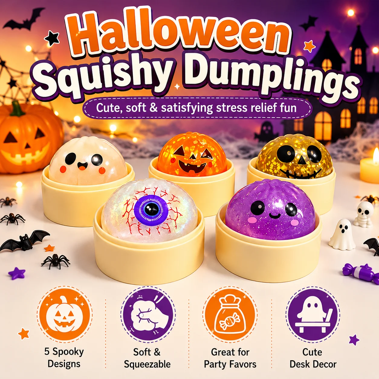 Halloween Dumpling Squishy – detail image 5