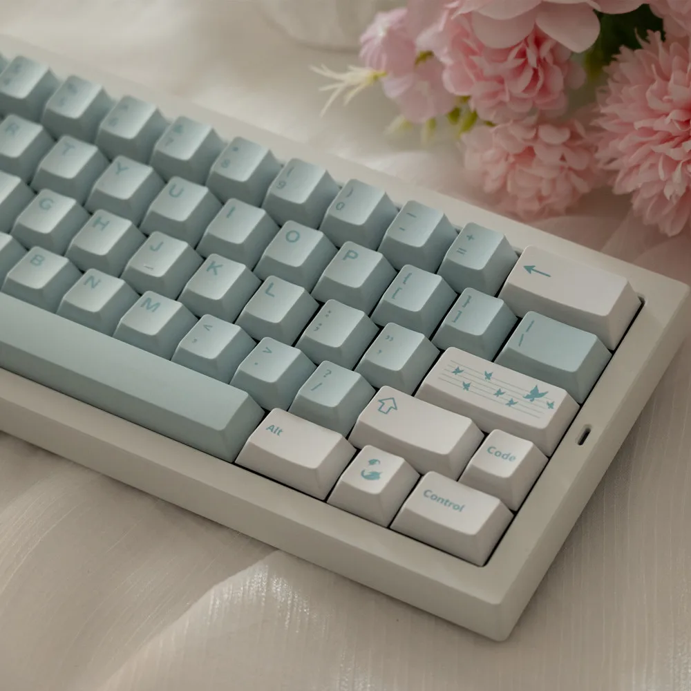 PBT keycaps 142 Tapint Becsavar virágos keycap Cseresznye Arcél dye-sublimation számára gateron Cseresznye MX Kapcsoló Gépi Billentyűzet