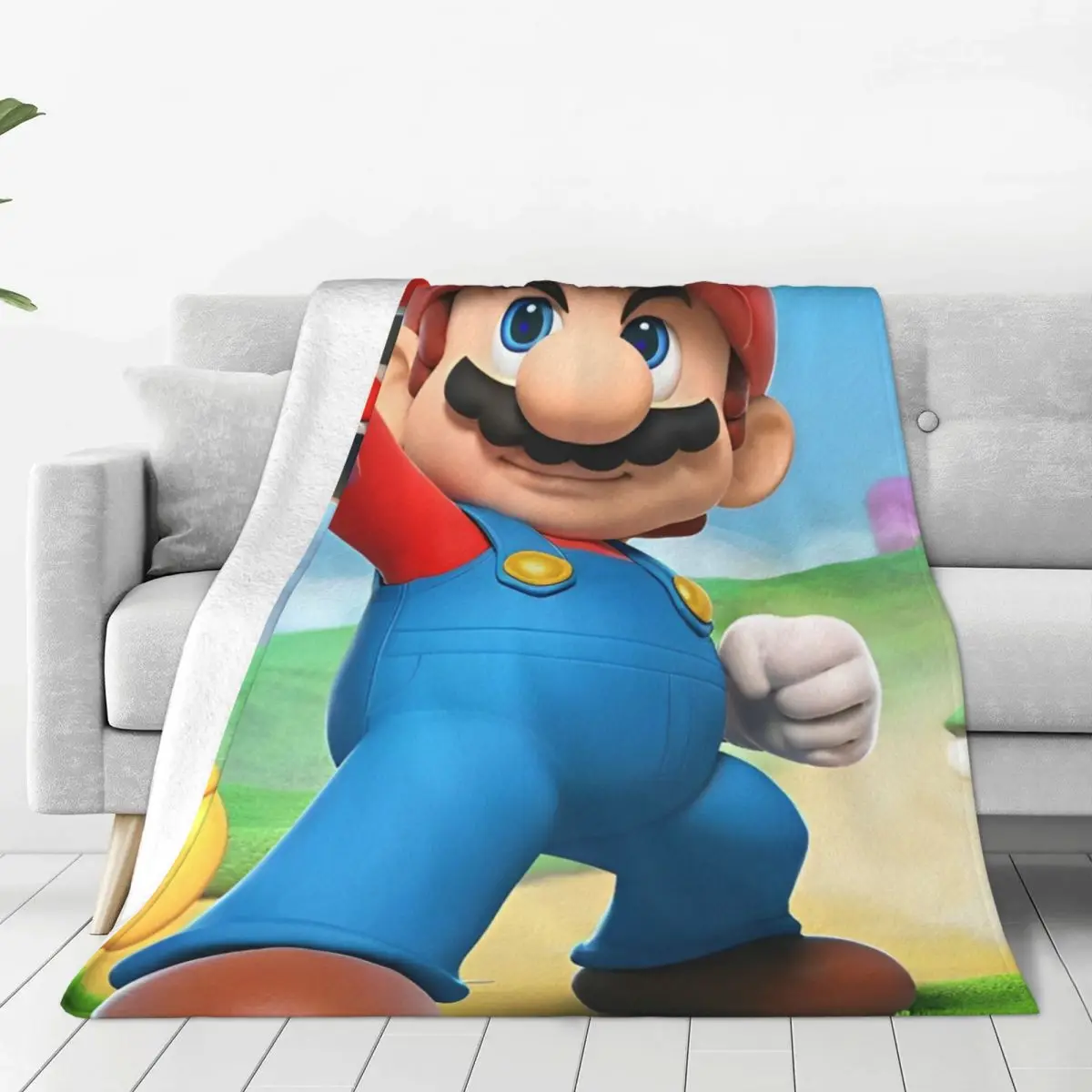 Cartoon M-marioes Blanket Quality Super Warm Bedding Throws Spring Airplane Travel Couch Chair Comfortable Bedspread