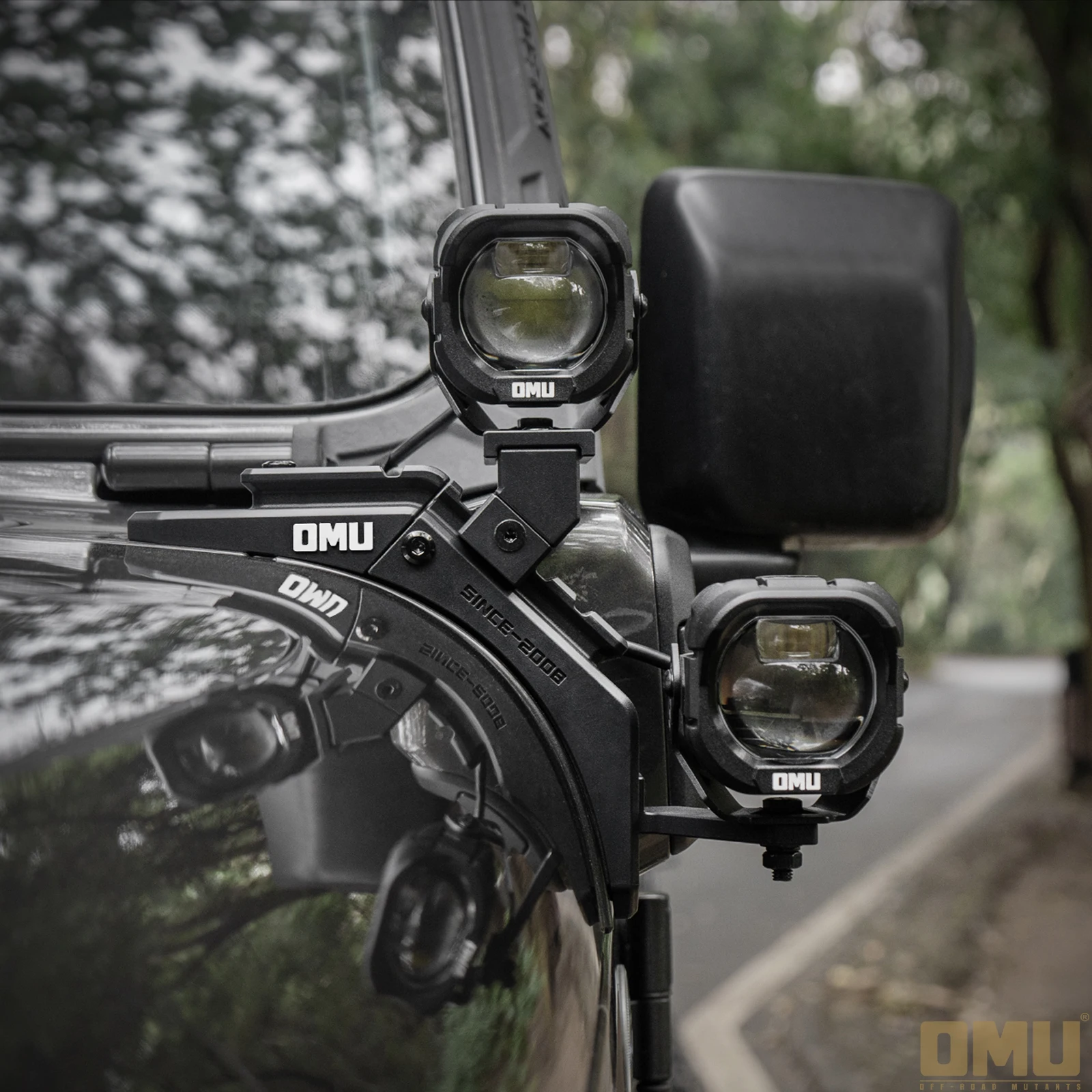 OMU 4x4 A-Pillar Light System Mounting Brackets For Jeep Wrangler JL 4xe Not Fit JT Sand Runner/Mojave & Rubicon 392