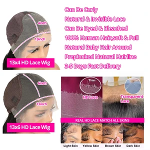 40 Polegada onda profunda peruca frontal transparente 13x4 13x6 hd laço frontal perucas de cabelo humano encaracolado perucas frontais do laço do cabelo humano para mulher 8 principais vendas puchinho de cabelo crespo - №1