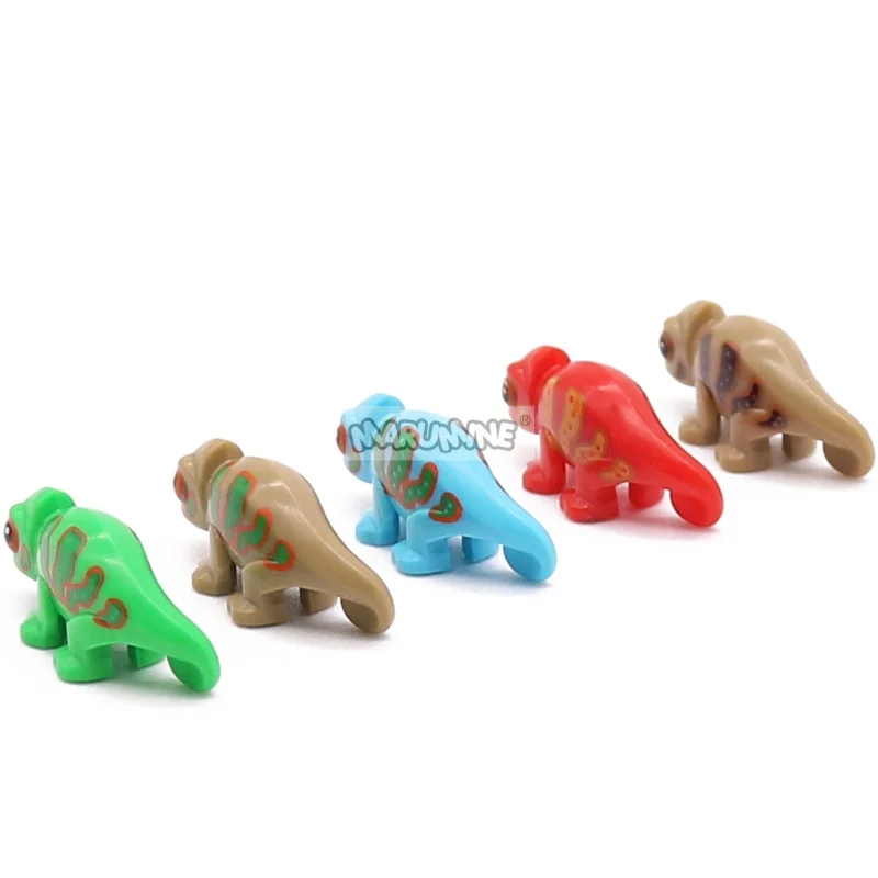 Marumine Animals Brick 20PCS 57763 MOC Tetrapod Chameleon Lizard Assemble Pet Zoo Building Blocks Accessories Farm Friends Model