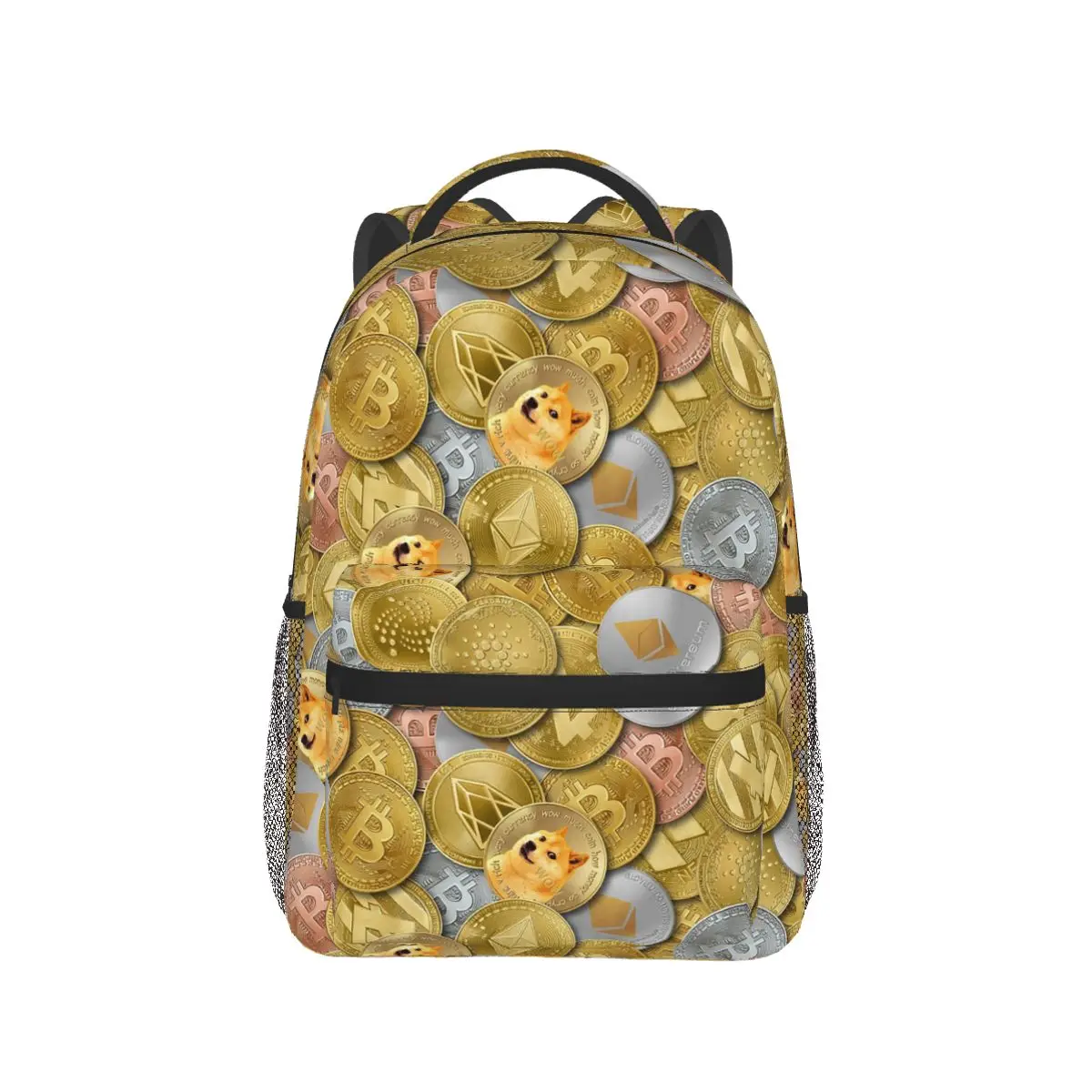 

Crypto Coins Альткойн Блокчейн Логотип Биткойн Ethereum Рюкзак Лидер продаж Рюкзак BookBag Школьная сумка Сумки на плечо для мужчин и женщин