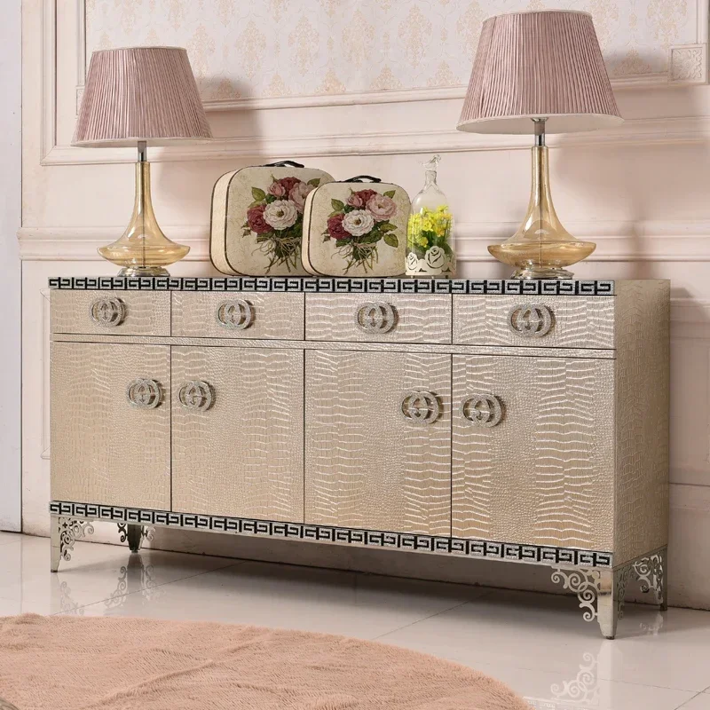 

Европейский неоклассический постмодернистский буфет, классический шкаф для обуви из крокодиловой кожи, модный шкаф на крыльце, мебель на заказ