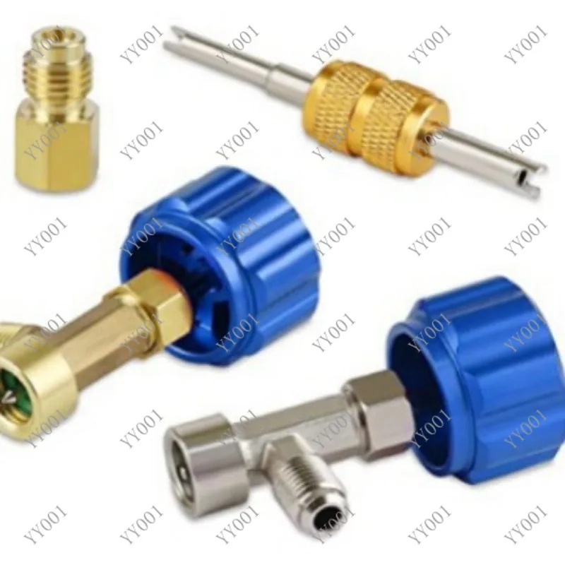 TT1214+TT1214ss R134A Can Opener Valve Conversion Kit 1/2ACME 1/4SAE for Car AC