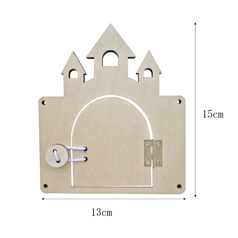 Jouets en bois Montessori pour enfants, accessoires de planche occupés en métal, interrupteurs de verrouillage de porte, horloge, puzzle, cadeau