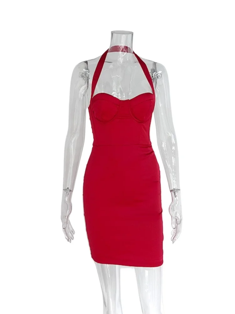 

Sexy Open Bacl Halter Sweetheart Short Bodycon Party Dress