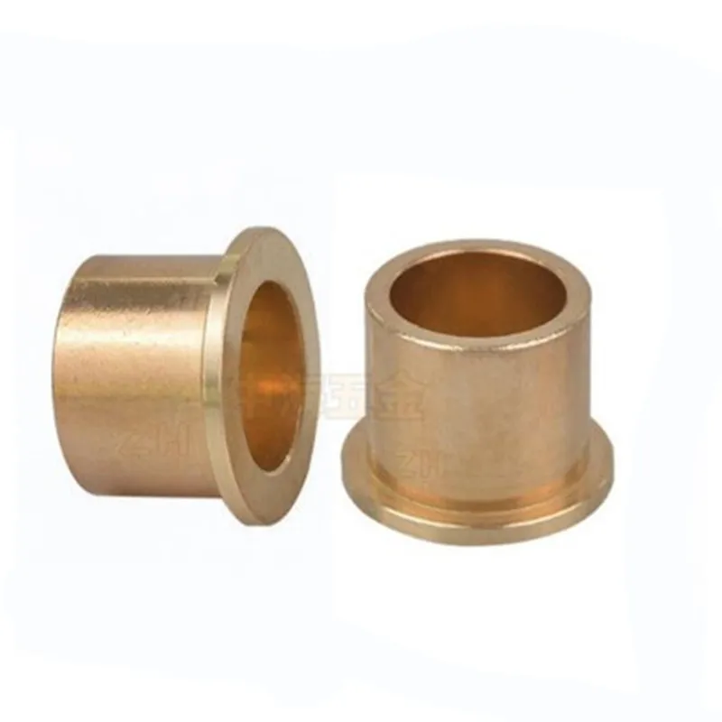 5PCS ID 5 6 8 10mm Flanging Self-Lubricating Bearing Powder Metallurgy Oil Copper Bushing Guide Sleeve with Stepped Flange