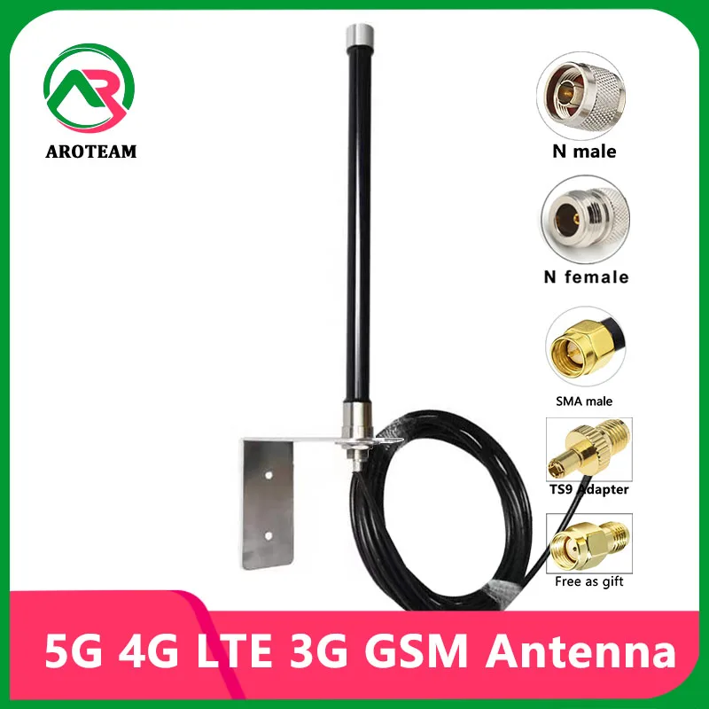 

15DBI Full Bnad 5G 4G LTE 3G GSM Omni WiFi Helium Hotspot Miner Omni WiFi Oudoor Waterproof FRP Fiberglass Antenna SMA TS9 N