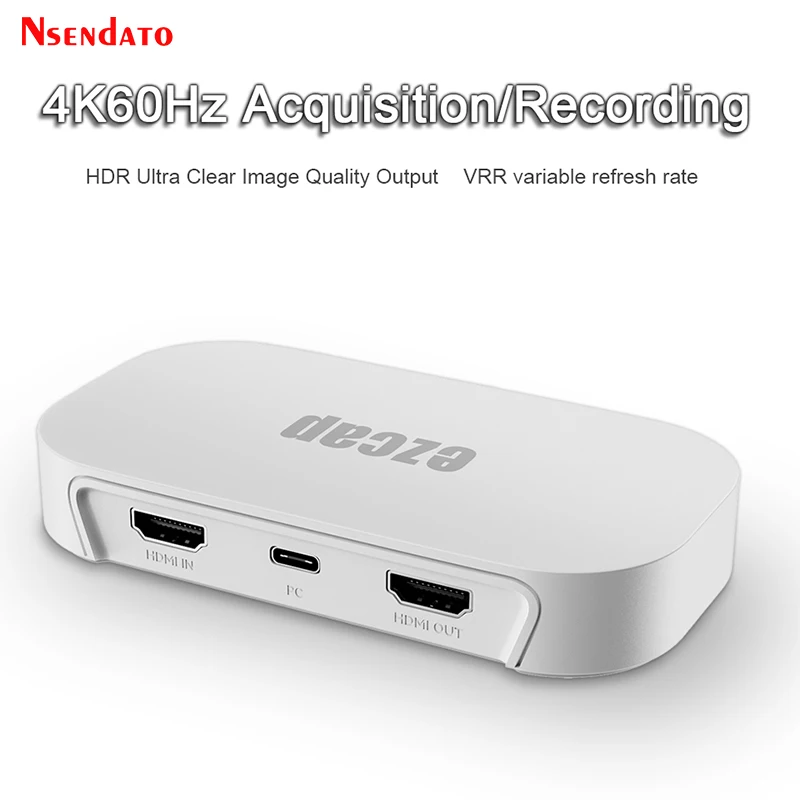 Ezcap382 게임링크 네오 프로 4K 60fps HDMI USB C HDR 게임 비디오 캡처 그래버 카드 컴퓨터 Xbox TV용 VRR 패스스루 지원