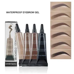 Henna Eyebrow Gel Cream Women 6 Colors Makeup Eyebrows Tint Eyebrows Waterproof Tattoo Pen Brush Kit Dye Cosmetics Makeup Kit