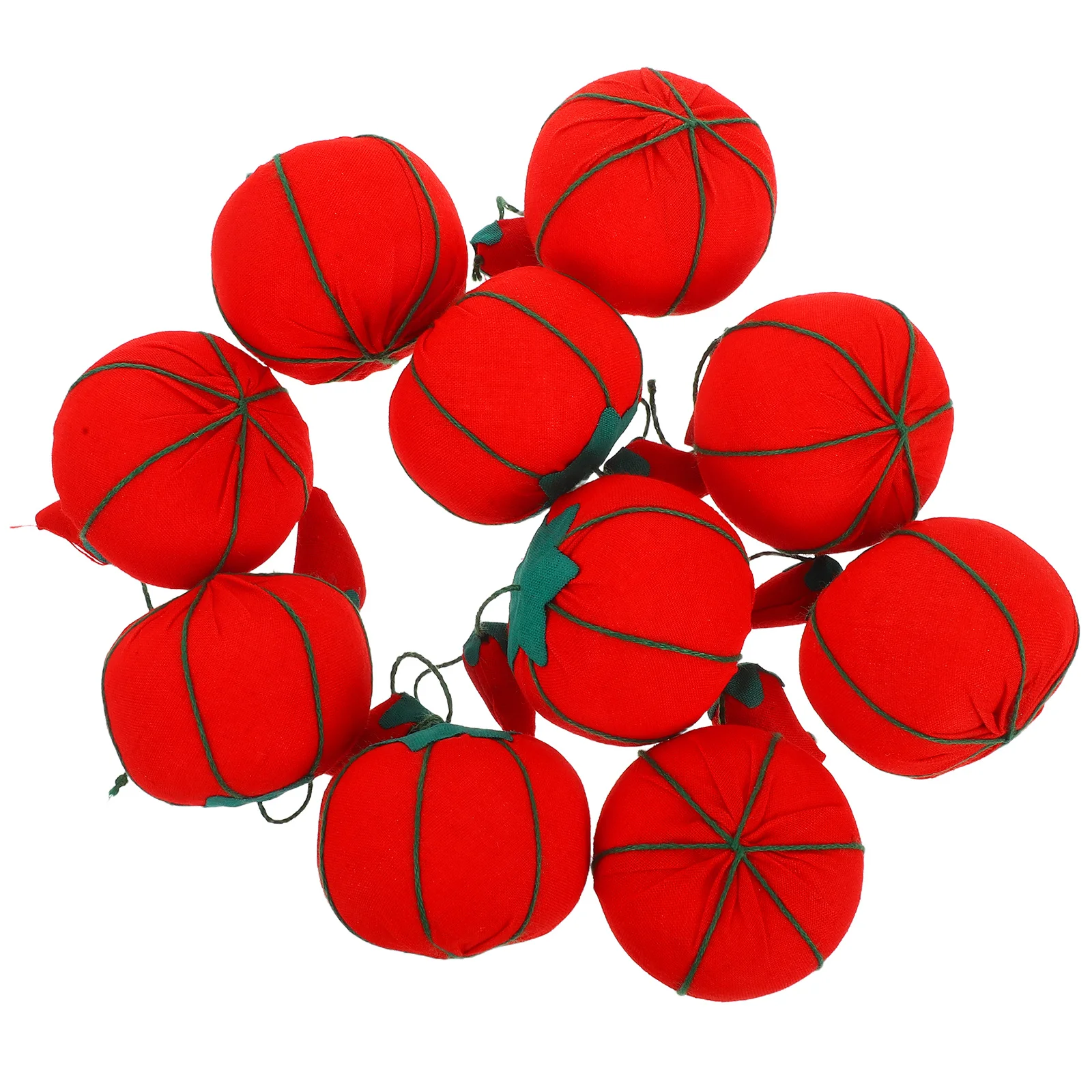 

10pcs Tomato Shaped Needle Diy Handcraft Tool Stitch Sewing Decorative Storage Portable Sewing Basket Use Unique Gift Cotton
