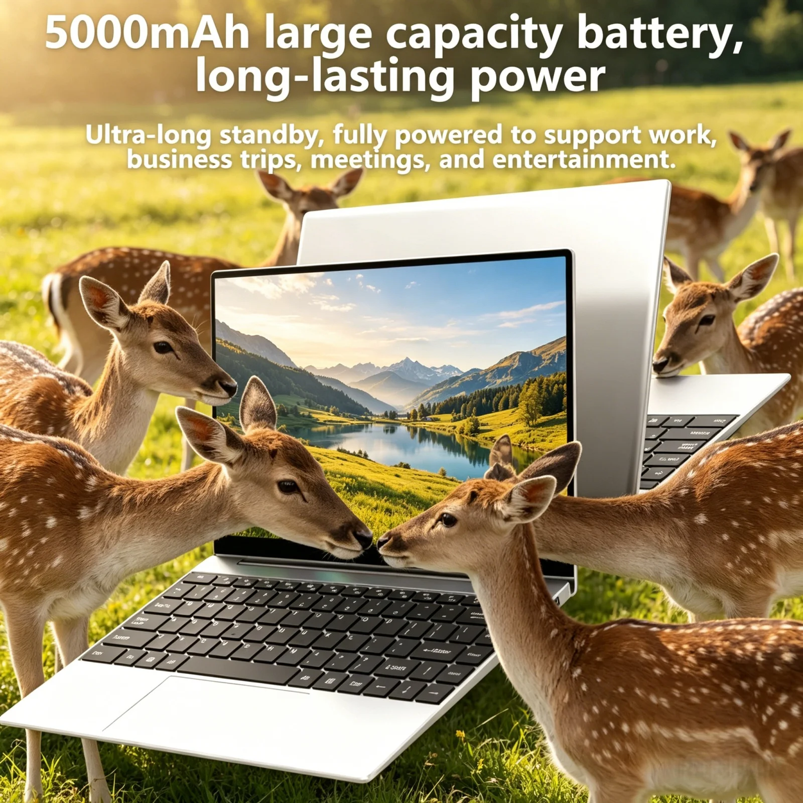 Ultra Slim LENO 14.1" Laptop Intel 4405U Windows11 16GB 2TB SSD 1920*1080 Display Office Gaming Study Computer