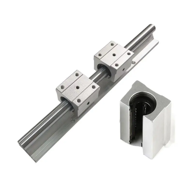 Cylindrical guide linear light shaft slide rail slider SBR10 SBR12 SBR16 SBR20 SBR25 SBR30 with 500mm 1000mm 1500mm Guideway