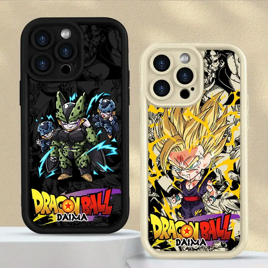 เคสโทรศัพท์มือถือลายดราก้อนบอล ซุนโกฮัง สำหรับ iPhone 15 16 14 Plus XR 17 Air 13 12 11 Pro Max 16e XS Max แบบนิ่ม