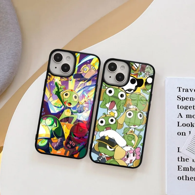 Cartoon Keroro Gunsou Frog Phone Case For Iphone 14ProMax 11 12 13 Pro Xs Max Mini Xr X 7 8 6 6s Plus PC+TPU Coque