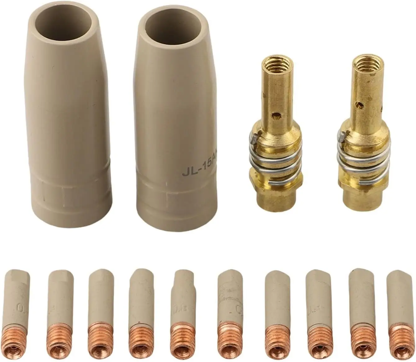 

14pcs Welding Torch Nozzle Kit KP1939-1 with Innovative Insulating Coating for Metal Workers
