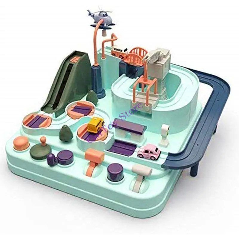 634f Big Adventure Track Toy retrocede para vehículo césped multifuncional para automóviles policía